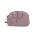 Mini borsa a forma di elefante in pelle viola con trama martellata e zip metallica - Viola Taro