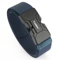 Cinturón táctico elástico azul oscuro para hombre con hebilla magnética de apertura rápida - 120 / Azul zafiro