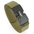 Army green tactical nylon belt with 3.5cm magnetic buckle for outdoor utility wear - Army Green