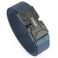 Navy blue elastic tactical belt with quick-release magnetic buckle for outdoor sports - Sapphire Blue