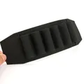 Tactical 12G ammo shell holder in black nylon with 6 elastic loops for molle vests - 6 Holes / Black