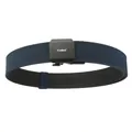 Ceinture tactique en nylon double couche épaissie avec boucle automatique noir mat - 120cm / Bleu foncé
