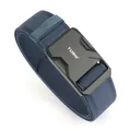 Cinturón táctico elástico azul marino con hebilla magnética y tejido de nailon - Azul zafiro
