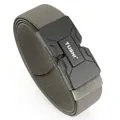Cinturón táctico elástico gris oscuro con hebilla magnética rápida y logo TUSHI - 120 / Gris oscuro