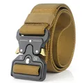 Taktischer Nylon-Gürtel mit robuster Metall-Schnellverschlussschnalle in Khaki - 125cm / Kojote Braun