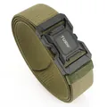 Cinturón táctico de nailon verde oliva con hebilla magnética rápida para hombre - 120cm / Verde Militar