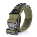Cintura tattica in nylon con fibbia a sgancio rapido in alluminio e anello a D verde - M / Verde Militare