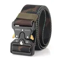 Jungle camouflage tactical nylon belt with heavy duty quick release metal buckle - 125cm / Classic Camouflage