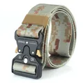 Tactical nylon belt with digital camouflage pattern and zinc alloy quick-release buckle - 125cm / Desert Camouflage