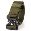 Taktischer Gürtel aus Armeegrünem Nylon mit robustem Metall-Schnellverschluss und 24KN - Armeegrün