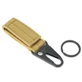 Portachiavi tattico in nylon con gancio a becco d'aquila per cinture MOLLE outdoor - Marrone coyote