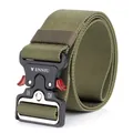 ENNIU taktischer Nylon Gürtel mit 24KN Cobra Metallschnalle Schnellverschluss in olivgrün - 125cm / Armeegrün