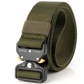 Olijfgroene tactische nylon riem met een zware metalen snelsluiting voor buiten - 125cm / Legergroen