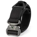 Cintura tattica in nylon con fibbia in alluminio aeronautico e sgancio rapido nero - 125cm / Nero