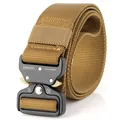 Tactische nylon buitenriem met 3.8 snelsluiting van zinklegering in de kleur coyote bruin - 125cm / Coyote bruin