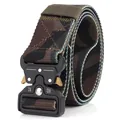 Tactical nylon duty belt with jungle camouflage pattern and heavy-duty metal buckle - Classic Camouflage