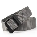 Ceinture tactique en nylon à séchage rapide avec boucle noire et sangle grise tissée - 120 / Gris