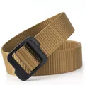 Ceinture tactique en nylon séchage rapide marron coyote avec boucle noire pour homme - 120 / Brun coyote