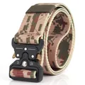 Tactical nylon belt with pink digital camouflage pattern and metal quick release buckle - Urban Camouflage