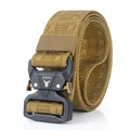 Cintura tattica in nylon kaki con fibbia cobra in metallo a sgancio rapido - Marrone coyote