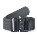 Tactical nylon cobra belt with heavy duty quick release metal buckle for outdoor training - 125cm / Black Buckle Dark Gray