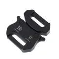 Tactical quick release metal buckle with 2.4kN high strength load capacity in matte black - Black