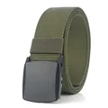Armeegrüner Nylon-Taktikgürtel mit schwarzer Kunststoffschnalle für Outdoor-Freizeitmode - Einheitsgröße / Armeegrün