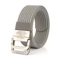 Grauer Nylon-Gürtel für Herren mit mattem Doppel-D-Ring-Verschluss für Freizeitoutfits - 120cm / Grau
