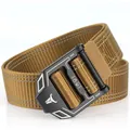 Tactical nylon safety belt in coyote brown with high-visibility reflective stripe - 125cm / Wolf Brown---E2403-2