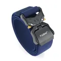 Navy blue nylon tactical belt with quick-release aluminum alloy buckle and 10KN pull rating - 125cm / Sapphire Blue