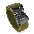Olive green nylon tactical belt with durable quick-release aluminum alloy buckle - 125cm / Army Green