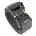 Ceinture tactique en nylon avec boucle cobra à libération rapide de 3,8 cm en gris foncé - 125cm / Gris clair