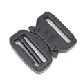 Fibbia tattica cobra nera da 39mm in lega di zinco per cinture da esterno robuste - Nero