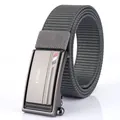 Cintura tattica da uomo in nylon grigio scuro con fibbia automatica in zinco - Fibbia Argentata Grigio Scuro