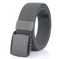 Men's dark grey braided stretch belt with matte black YKK buckle on white background - 120 / Dark Gray