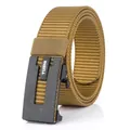 Cintura tattica in nylon con fibbia automatica nero opaco color kaki per uomo - 120cm / Marrone coyote