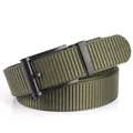 Cintura tattica in nylon verde militare con fibbia automatica in lega nera per uomini - Fibbia Nera Verde Militare