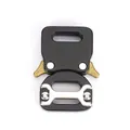 Hebilla cobra de 15mm en aleación de zinc negro y oro para cinturones tácticos y bolsos - Estilo Pequeño / Negro