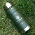 Army green vacuum insulated stainless steel water bottle for outdoor tactical hiking - Army Green