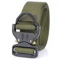 Armeegrüner 4,3 cm Taktischer Nylongürtel mit robustem Schnellverschluss-Metallbuckle - 125cm / Armeegrün