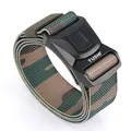 Taktischer Herren-Gürtel aus Nylon mit Schnellverschluss und Waldtarnmuster - 125cm / Wald-Camo