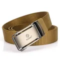 Ceinture tactique en nylon pour hommes avec boucle automatique en métal marron loup - Brun coyote