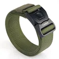 Cintura tattica in nylon verde militare con fibbia a sgancio rapido nera per esterno - Verde Militare / 125cm