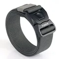 Tactical nylon belt for men with quick release buckle for outdoor military activities - Dark Gray / 125cm