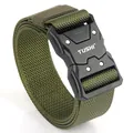Cintura tattica in nylon verde militare con fibbia a sgancio rapido per addestramento - Verde Militare