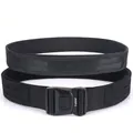 Cinturón táctico negro de 2 pulgadas con hebilla de metal y sistema MOLLE - S / Negro