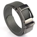 Cintura tattica in nylon intrecciato con fibbia automatica nera e finitura opaca - 120cm / Grigio scuro