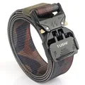 Men's nylon tactical belt with quick-release buckle in jungle camouflage pattern - Classic Camouflage