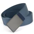 Navy blue nylon tactical belt with a matte black metal quick-release buckle - Edge-locked Style / Sapphire Blue