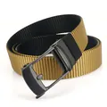 Cintura tattica in nylon double-face con fibbia automatica nera per uomo - 120cm